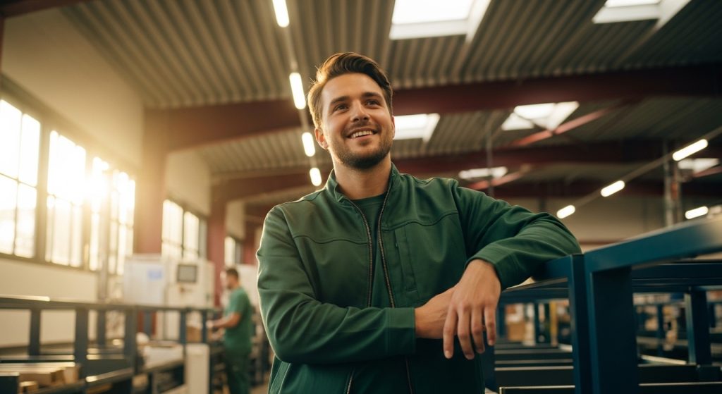 Supply chain professional analyseert logistieke processen in magazijn